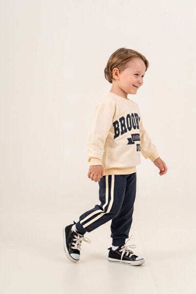 ZİMEXİ 3-4-5-6 Years Old Seasonal Printed Striped Boy's Suit