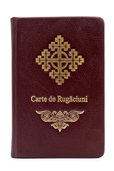 Monolight Carte de rugaciuni – marime mica, coperta naturala din piele, visiniu