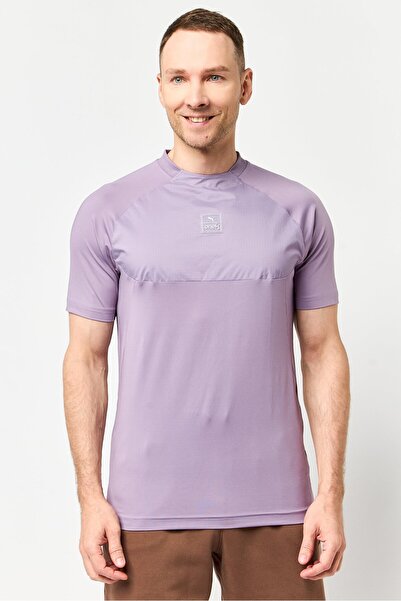 Puma x One8 Men Sportswear Fit Short Sleeves Outdoor T-Shirt, Purple
