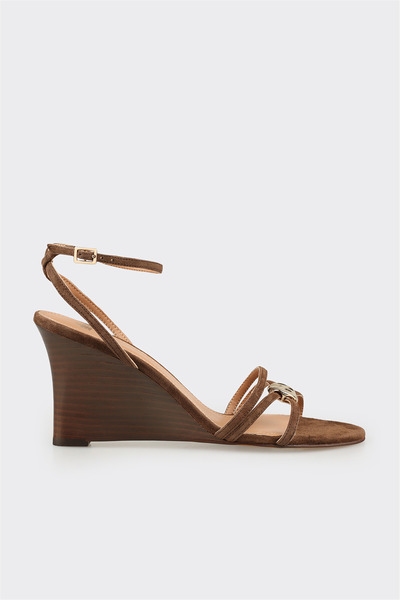 Elle Shoes Kahve Deri Kadın Sandalet