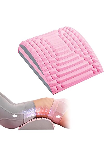 Arabest Neck & Back Stretcher,Posture Corrector,Lumbar Support,Pain Relief,Pink