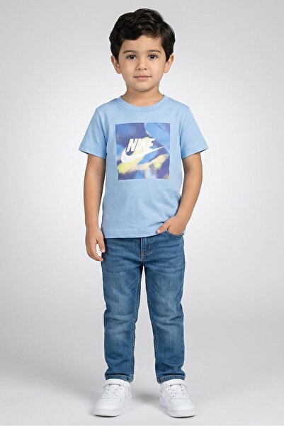 Nike Toddlers Boy Short Sleeve Brand Logo Outdoor T-Shirt, Blue