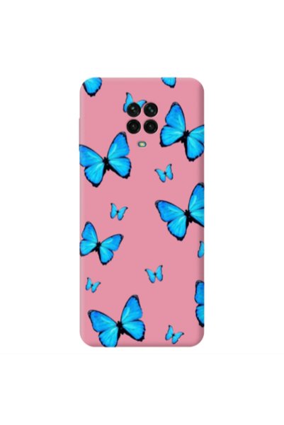Other Xiaomi Redmi Note 9 Pro Mix Butterfly Pink Colored Silicone TPU Θήκη