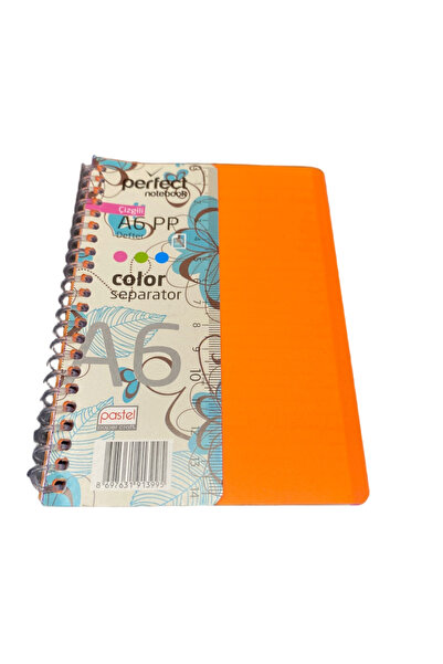 Pastel Perfect Notebook A6 PP Çizgili Spiralli Defter Color Separator Bölümlü