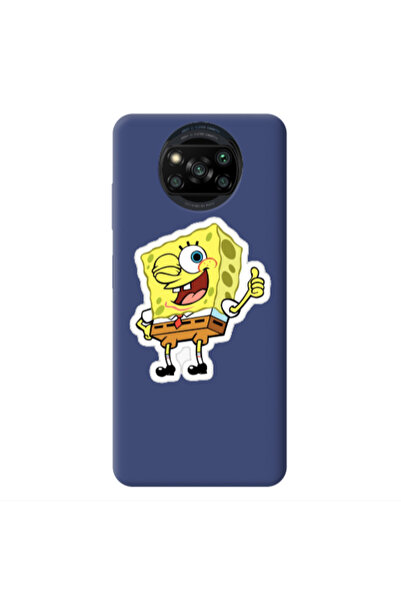 Other Xiaomi Poco X3 /X3 Pro spongebob2 Dark blue Colored Silicone TPU Θήκη