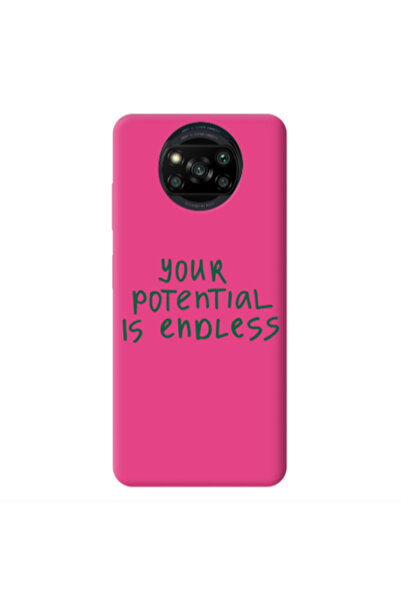 Other Xiaomi Poco X3 /X3 Pro Your potential is endless Fuchsia Colored Silico...