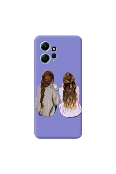 Other Xiaomi Redmi Note 12 4G Friends Purple Colored Silicone TPU Θήκη