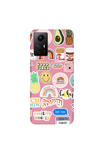 Other Xiaomi Redmi Note 12s Good vibes Pink Colored Silicone TPU Θήκη