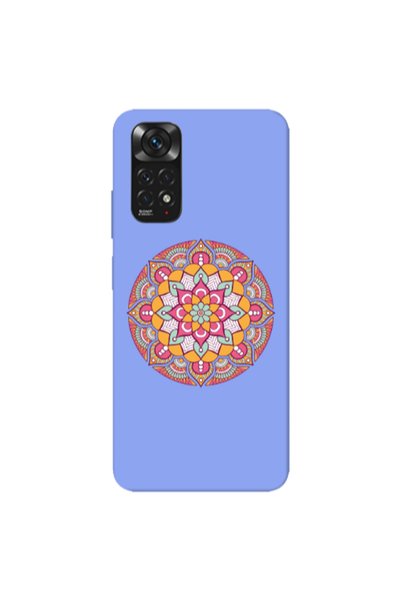 Other Xiaomi Redmi Note 11 4G Mandala D103 Light Purple Colored Silicone TPU ...