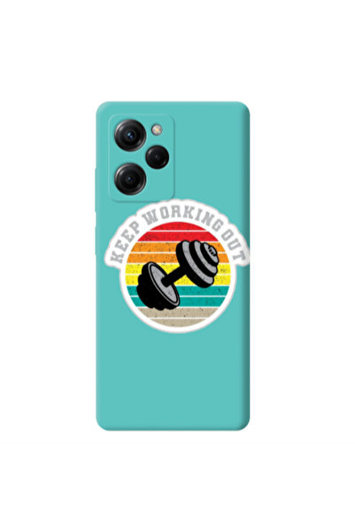 Other Xiaomi Poco X5 Pro Keep working out Turquoise Colored Silicone TPU Θήκη
