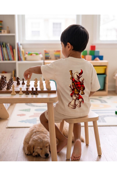 babytex تي شيرت مطبوع بتصميم الشطرنج للجنسين - مطبوع من الأمام والخلف، مصنوع ...