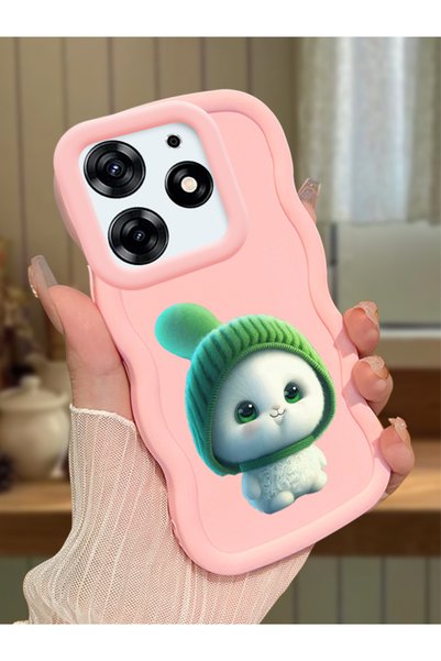 Hontinga Tecno Spark 10 Pro Compatible Case Camera Protector Pink Silicone Co...