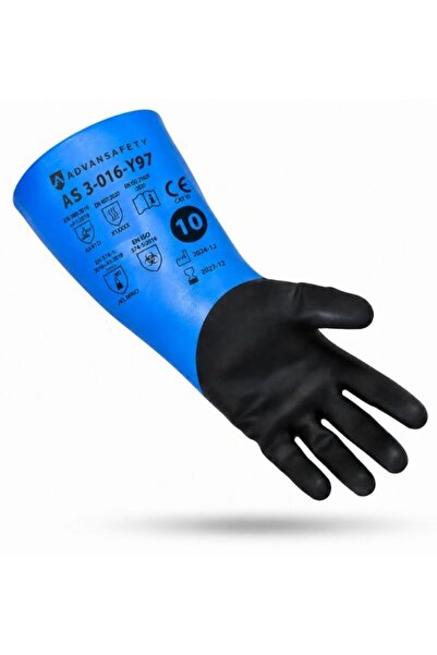 GÜMRÜK BEY Advansafety as 3-016-Y97 Chemical Resistant Nitrile Work Safety Gl...