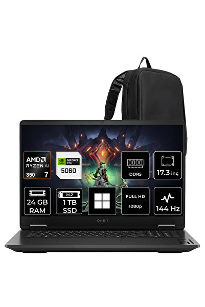 HP Omen 17 Ryzen AI 7 350 RTX 5060 8GB 24GB RAM 1TB SSD 17.3" FHD (1920x1080)...
