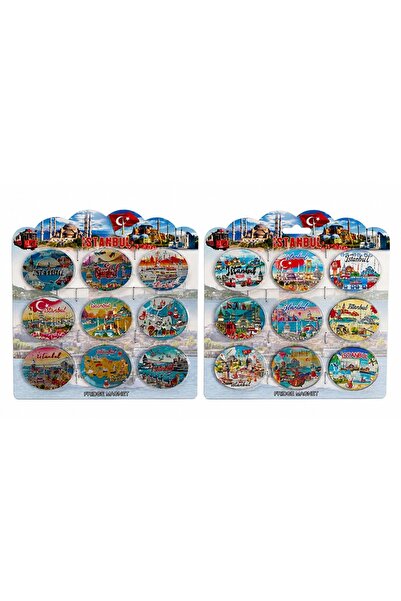 Store İstanbul Temalı Silikon Buzdolabı Magneti 9’lu Set 5,5x4,5 Cm – Renkli ...