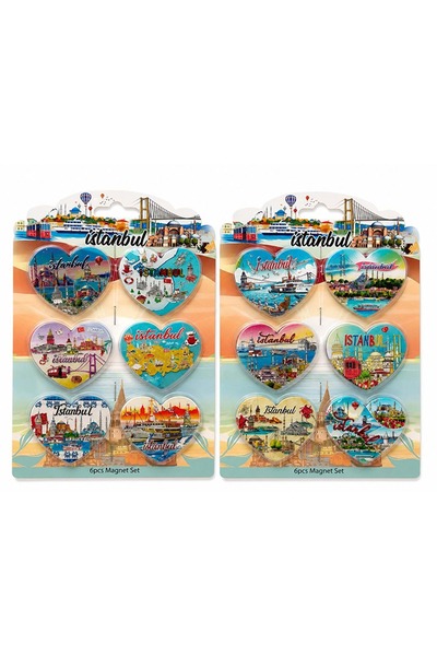 Store İstanbul Temalı Silikon Buzdolabı Magneti 6’lı Set 5,7x4,8 Cm – Renkli ...