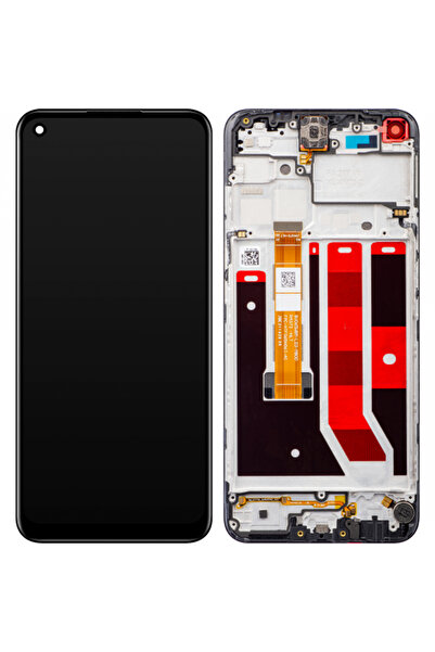 OPPO Дисплей с тъчскрийн за A11s/ A53s/ A32/ A33 (2020)/ A53 4G, с рамка, чер...