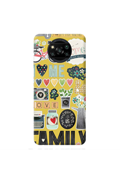 Other Xiaomi Poco X3 Pro Family love home Yellow Colored Silicone TPU Θήκη