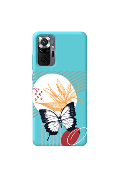 Other Xiaomi Redmi Note 10 Pro 4G Butterfly Lines Turquoise Colored Silicone ...