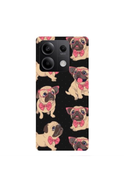 Other Xiaomi Redmi Note 13Pro 5G Dog Spectacled Black Colored Silicone TPU Θήκη
