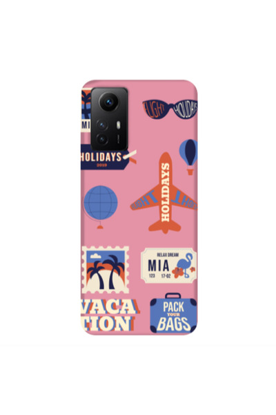 Other Xiaomi Redmi Note 12s Vacation Pink Colored Silicone TPU Θήκη