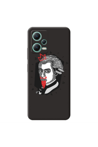 Other Xiaomi Redmi Note 12 Pro 5G Bearded Black Colored Silicone TPU Θήκη
