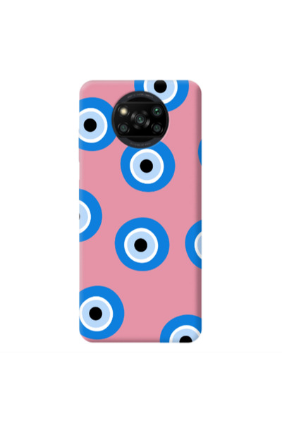 Other Xiaomi Poco X3 /X3 Pro Evil eyes beads Pink Colored Silicone TPU Θήκη