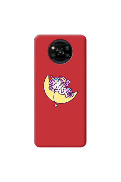 Other Xiaomi Poco X3 /X3 Pro Sleeping horse Red Colored Silicone TPU Θήκη