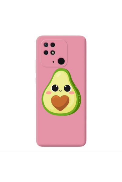 Other Xiaomi Redmi 10C Baby avocado Pink Colored Silicone TPU Θήκη