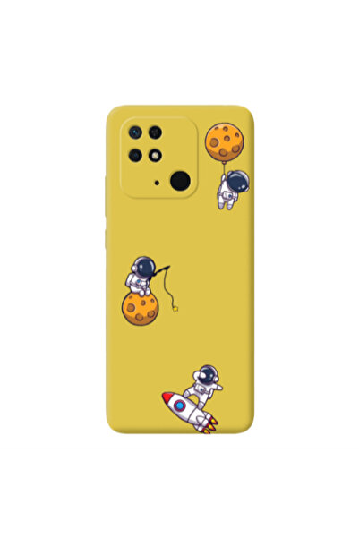 Other Xiaomi Redmi 10C Cute astronauts Yellow Colored Silicone TPU Θήκη