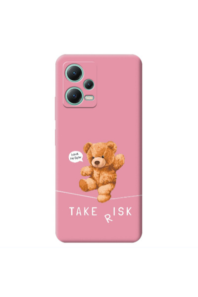 Other Xiaomi Redmi Note 12 Pro 5G Take risk Pink Colored Silicone TPU Θήκη