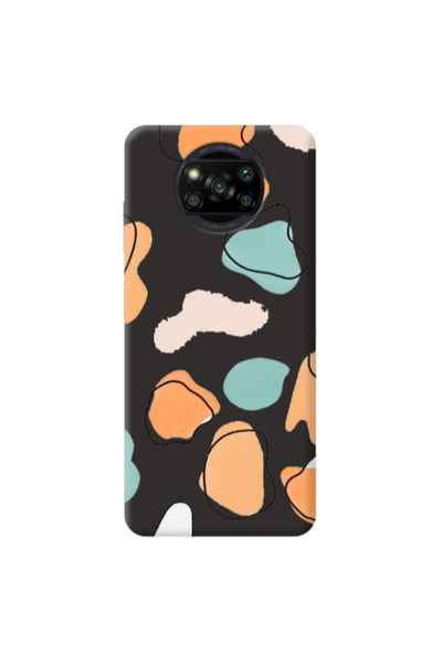 Other Xiaomi Poco X3 /X3 Pro Colorful spots Black Colored Silicone TPU Θήκη