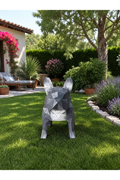 Metal Bulldog Heykeli