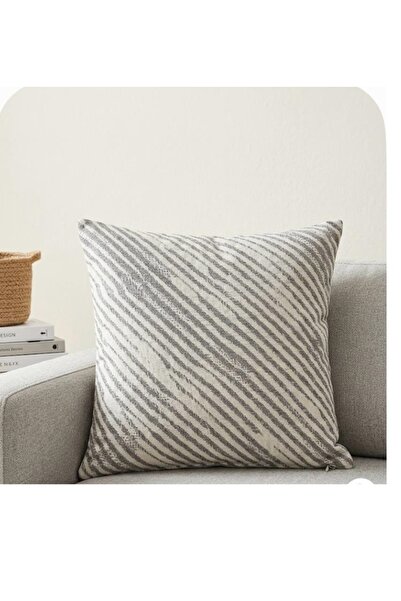 ANKABAYB غطاء وسادة عصري بنمط مخطط، عبوة من قطعتين