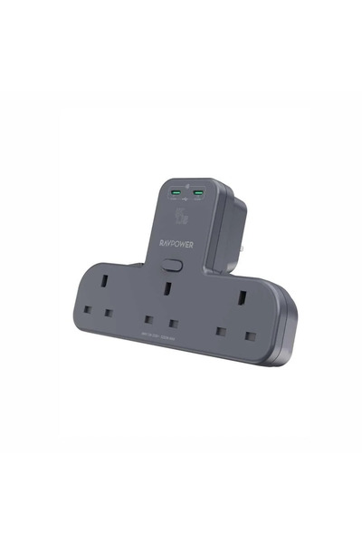 RavPower Raf Power - Power Outlet Extender with 3 Ac Outlets and 2 Usb-C Port...