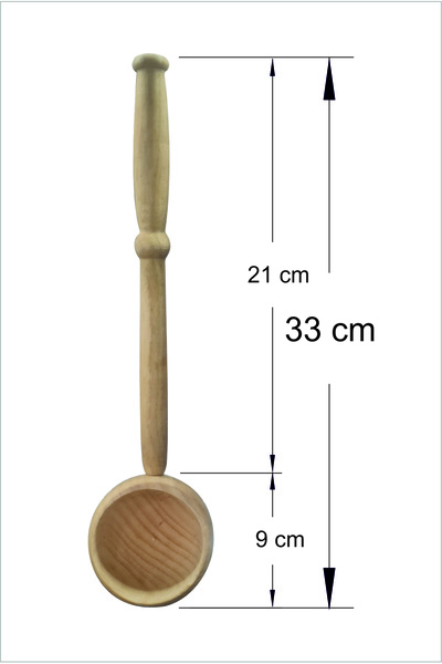 M3DECORİUM Natural Wooden Long Handle Wide Mouth Deep Jawed Ayran Yogurt Milk Soup Tarhana Dessert Molasses Salça Serving Ladle Spoon Large Dowry Tray Organic Kitchen Utensils