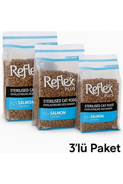 Somonlu Pirinçli Kısırlaşlaştırılmış Kedi Maması 3 x 1kg (3kilo) 3 Lü Fırsat Paketi