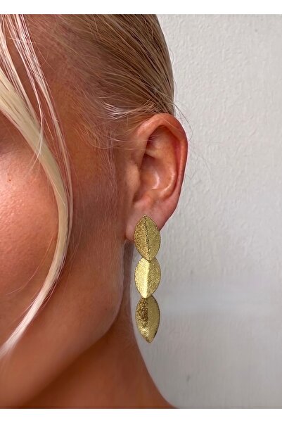 KİLİGİSTANBUL Ultra Light Gold Color Earrings 8 cm