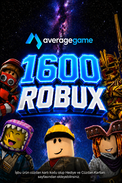 average 16 USD Robux Cüzdan Kodu - 1600 Robux