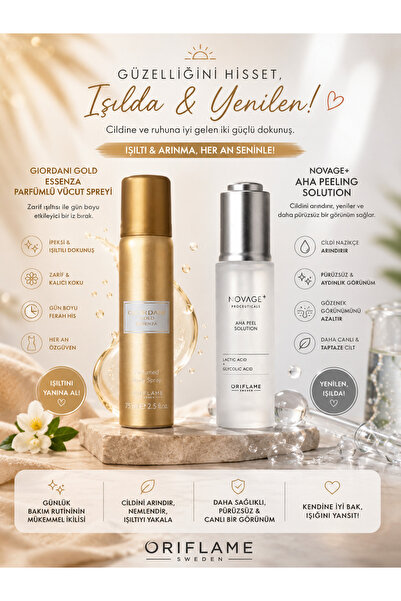 Oriflame Gıordanı Gold essenza deodorant,novage aha solutıon