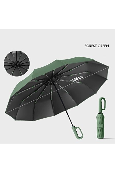 Choice1 full-fiber 12K Forest green Extra large 48 bone ring buckle umbrella ...