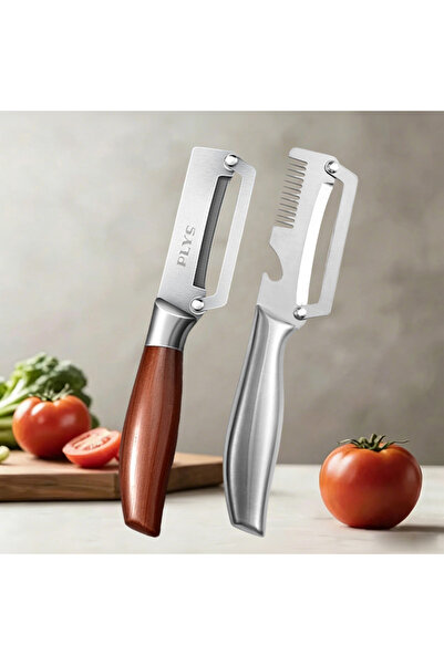 Choice6 2pcs-AB Multifunctional Peeler Stainless Steel Home Kitchen Tool Dura...