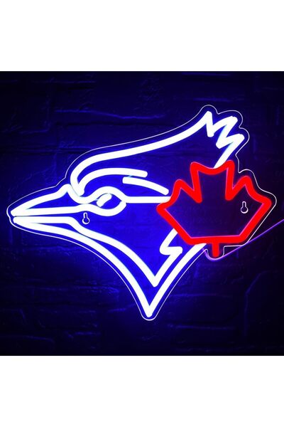 Choice Team Logo USB Dimmable Blue Jay with Maple Leaf Neon Sign Vintage Natu...
