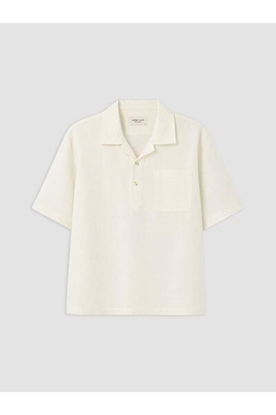 LC Waikiki Lcw Vision Ecru Regular Fit 100% Linen Men's Shirt