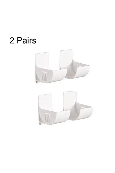 Choice White 2 pairs 2/4/6pcs Non Perforated Storage Rack, Cling Film, Garbag...