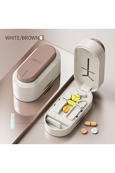 Choice Brown High Rectangle Easy Cutting Pill Cutter, Sturdy Design Aids Effo...