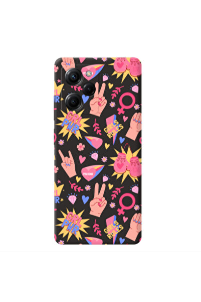 Other Xiaomi Poco X5 Pro Grl Pwr 2 Black Colored Silicone TPU Θήκη