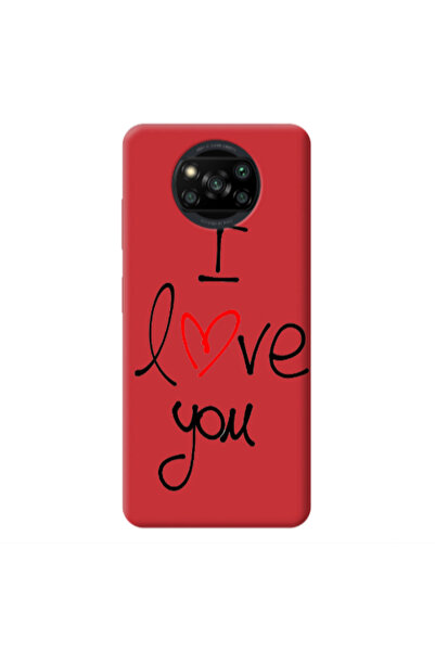 Other Xiaomi Poco X3 /X3 Pro i love you Red Colored Silicone TPU Θήκη
