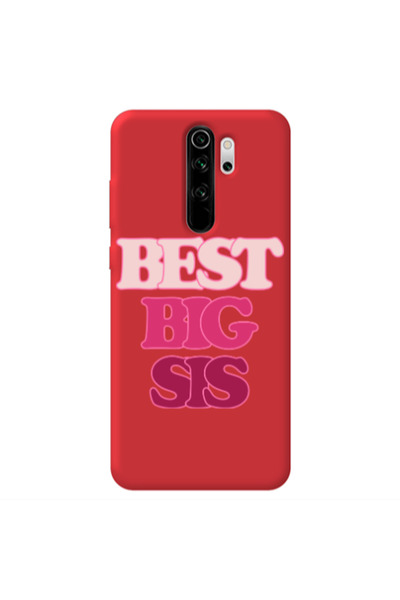 Other Xiaomi Redmi Note 8 Pro Best Big Sis Red Colored Silicone TPU Θήκη