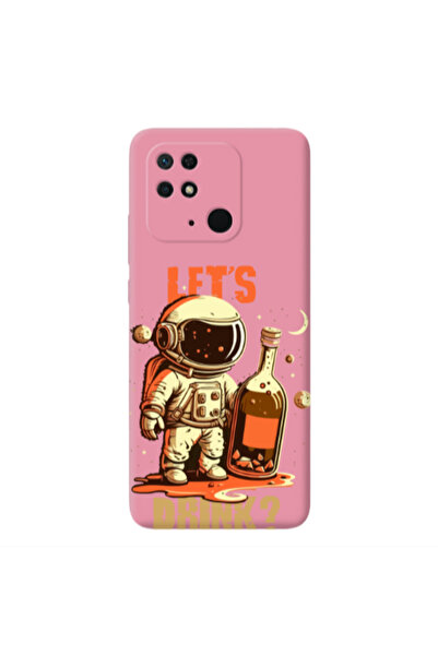 Other Xiaomi Redmi 10C Lets drink Pink Colored Silicone TPU Θήκη